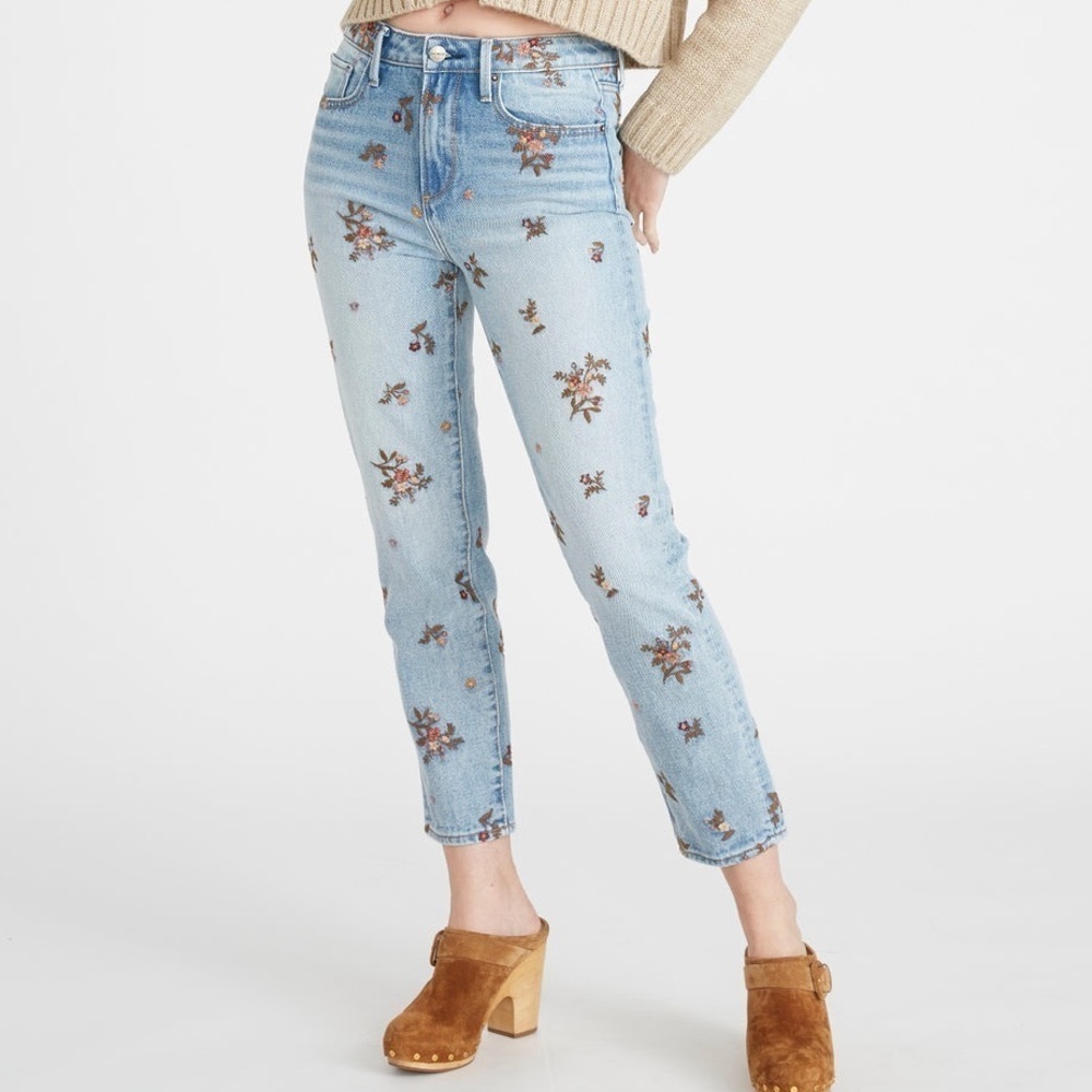 Driftwood Embroidered Floral Jeans sz 30